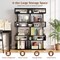 Costway 1/2 PCS Bookcase 6-Tier Bookshelf with Anti-Tipping Kit Freestanding Display Shelf Black/White